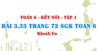 Bài 3.33 trang 72 SGK Toán 6 tập 1 Kết nối tri thức